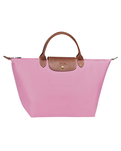 Longchamp珑骧Le Pliage系列短柄粉色手包