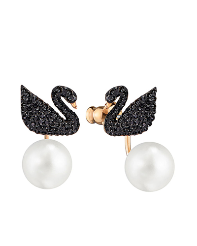 swarovski Iconic Swan Pierced Earring Jackets