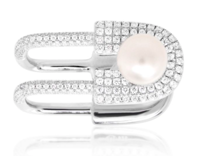 Silver Ring With Pearl